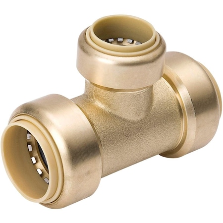 Proline 3/4 In. x 3/4 In. x 1/2 In. Push Fit Brass Tee 6632-443